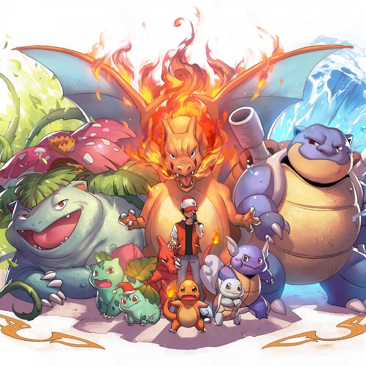 Pokémon: Pôster/Mural com imagens de todos os pokémons