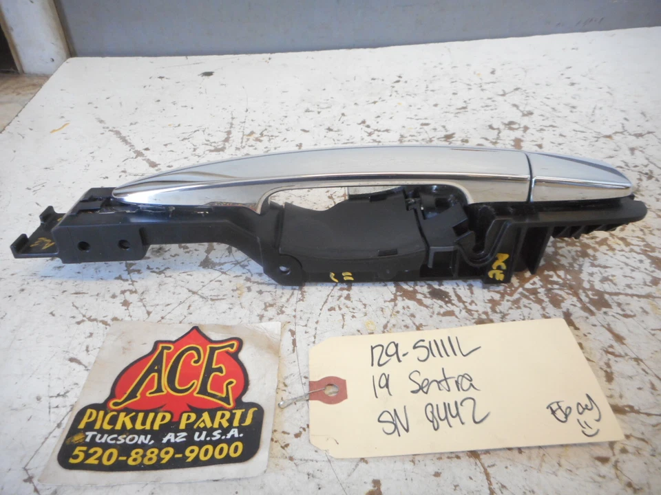 13-19 Nissan Sentra Rear Left Driver's Exterior Door Handle Keyless Ignition  - Image 4 of 4