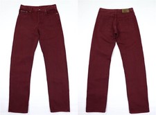 Calvin Klein Vintage 90s Made in USA Washed Burgundy Low Rider Denim Jeans