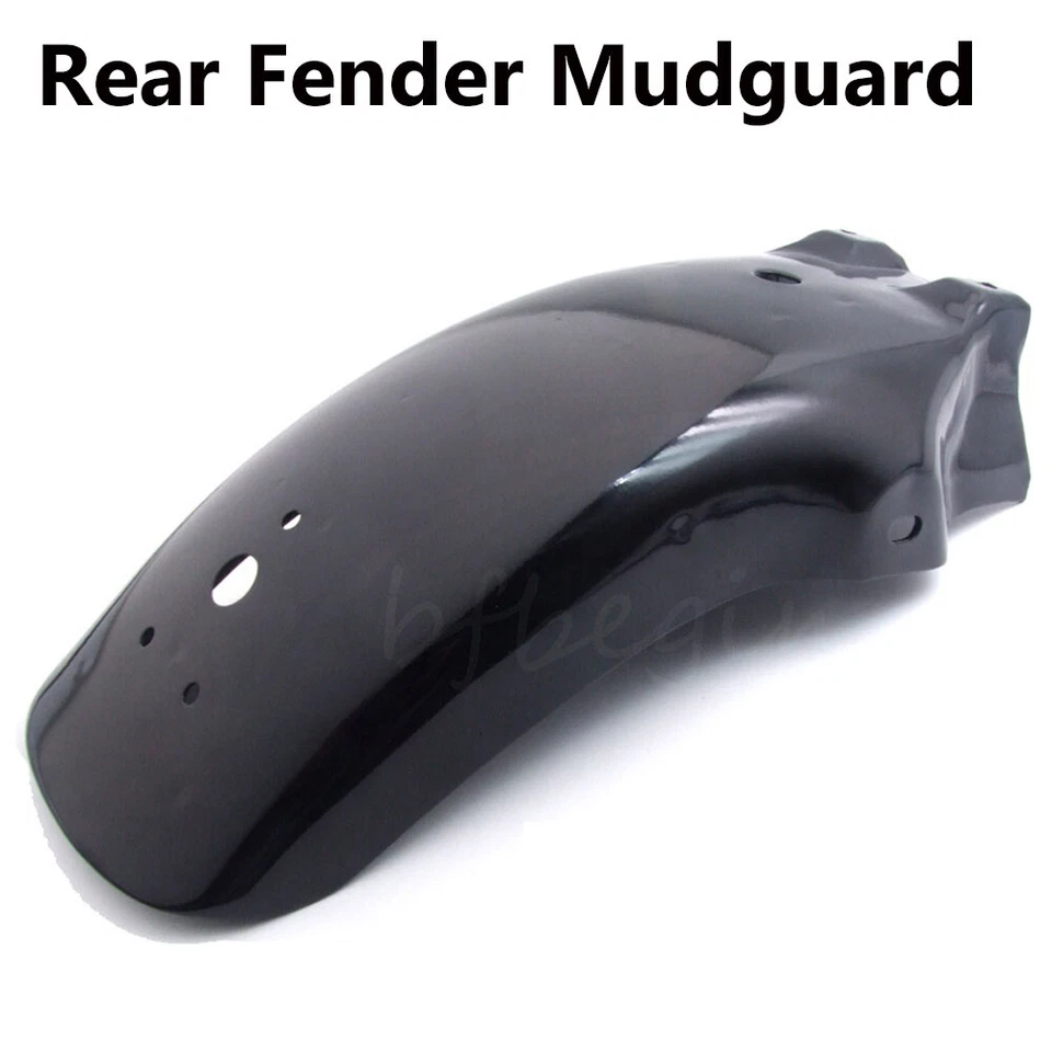 Motorcycle Rear Fender Mudguard Black For Yamaha Virago 250 V-Star 650 Honda US - Image 2 of 4