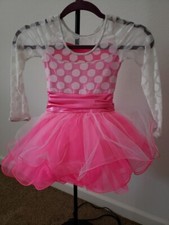 Weissman Dance Costume Size SC White / Pink