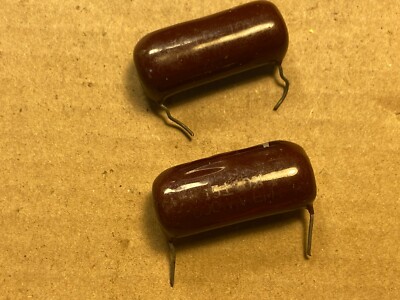 2 Neu Aus Altem Lagerbestand Vintage ElMenco Braun Drop 0,022 Uf 50 V
