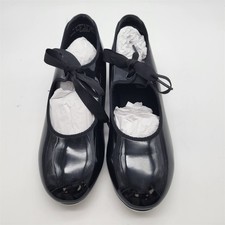 Capezio Girls Jr. Tyette Tap Shoe Size 9 Black Patent