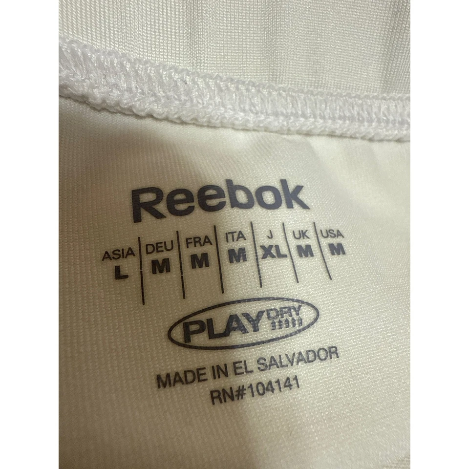 Pantalones Cortos Deportivos de Motociclista Reebok Para Mujer Blancos Tirar de tiro Medio Yoga Entrenamiento Talla L Foto 4 de 4