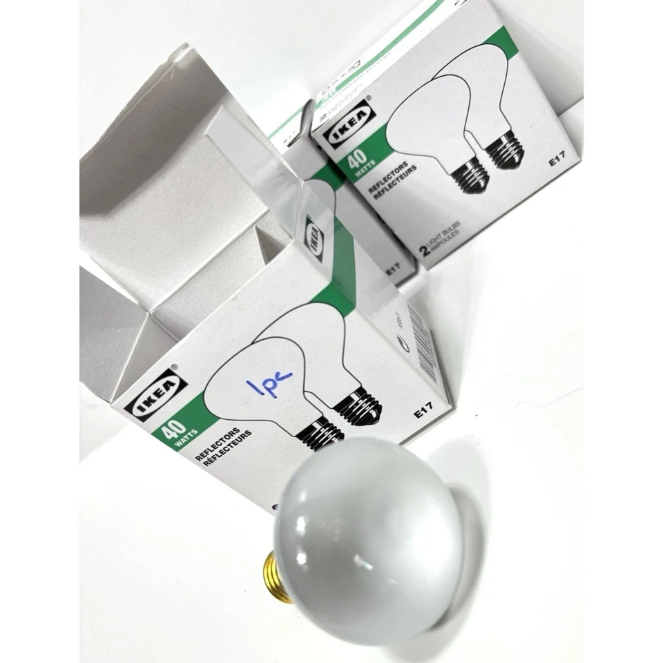IKEA 5pc 40W Reflector LED Bulbs E17 Candelabra Base One Box Missing 1 Bulb - Image 4 of 4