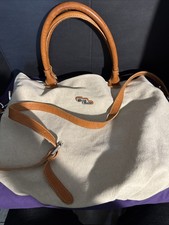 Borsa shopper grande tela Cuoieria Fiorentina manici e tracolla