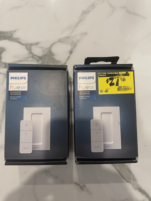 Philips Hue Dimmer Switch 2 Pack open box unused Battery Powered Wireless 562777