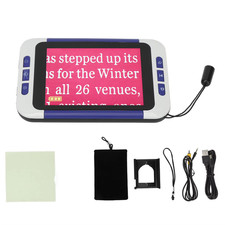 Handheld Video Digital Magnifier 26 Color Modes Reading Aid 2-48X Low Vision