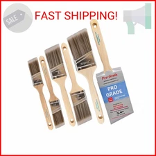 Pro Grade - Paint Brushes - 6 Pack Variety Angle Paint Brushes