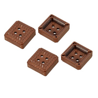 PLCC44P IC Socket 44Pin 2.54mm Pitch DIP Through Hole Mounting for PCB Pack of 4