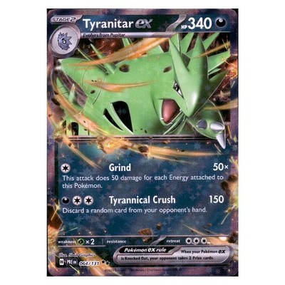 Pokemon TCG - Tyranitar ex (Prismatic Evolutions Stamp) #064/131 NM - Free S/H