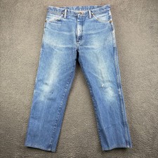 Wrangler 13MWZ Vintage Made in USA Blue Denim Cowboy Cut Jeans Mens 36x31