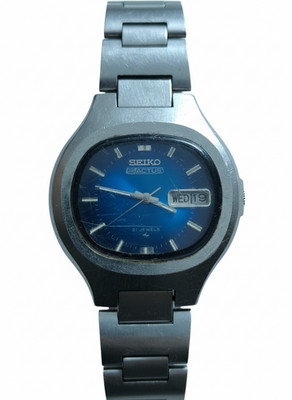 Vintage Seiko 5 Actus 7019-5010 Automatic Blue Dial JDM 21J Rare Mens Watch 1976