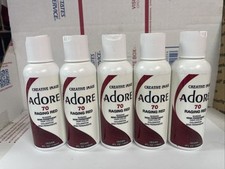  5 pack Adore Semi Permanent Hair Dye Color 4oz, 118mL 70 Raging Red 