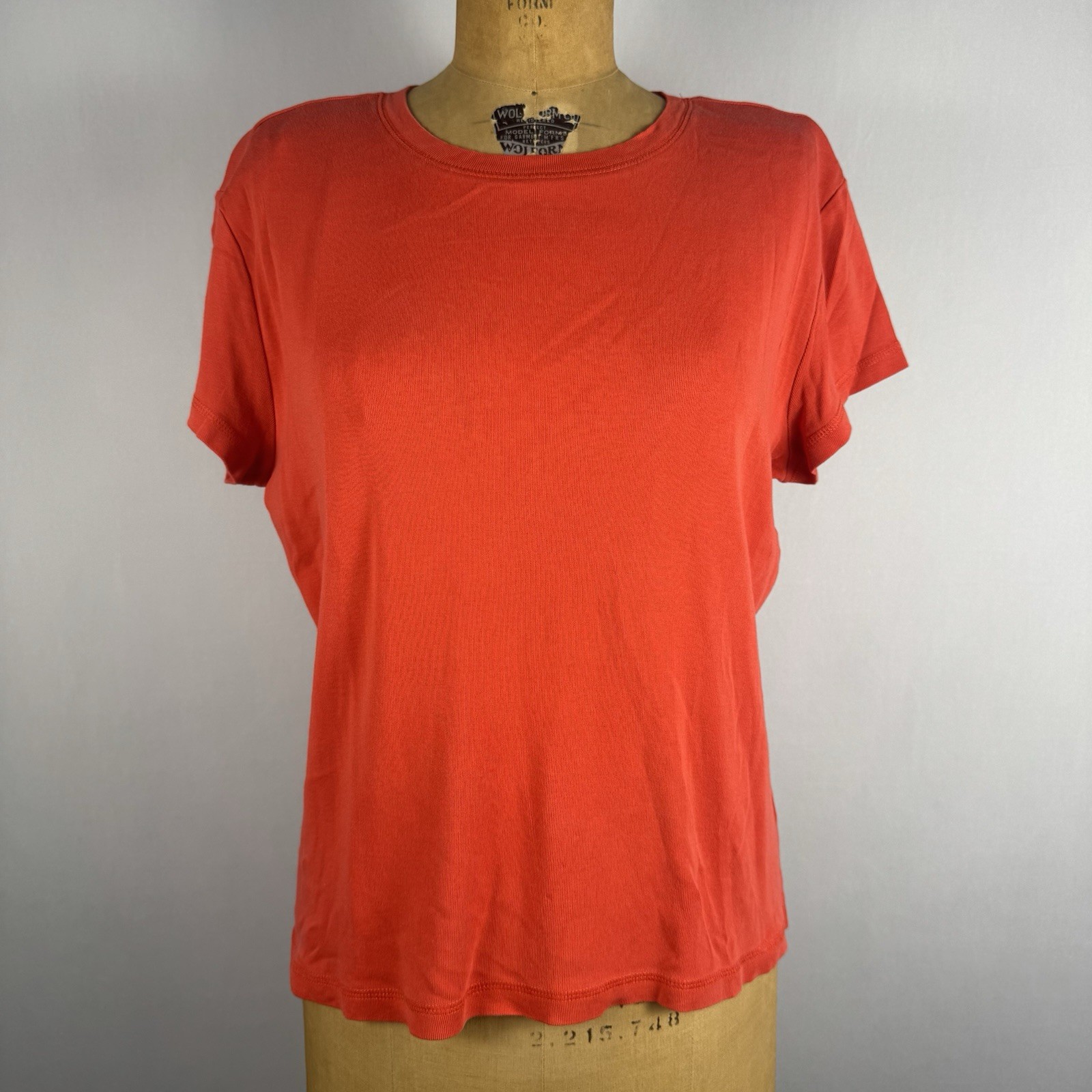 Talbots Petites Red Pima Cotton Tee Shirt Women’s Sz L Short Sleeve Classic Fit