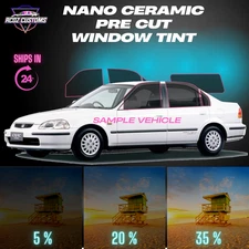 Nano Ceramic PreCut Window Tint Film for Civic Sedan 1996-2000 All Sides+Back