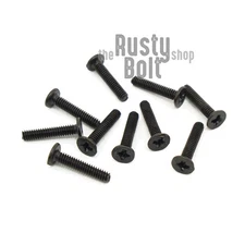 M2 x 10mm, Phillips Wafer Flat Head Screws, Black, Computer, Laptop, Machine