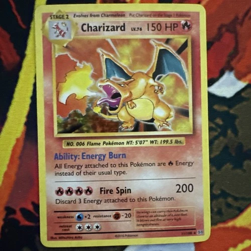 2016 Pokémon TCG Charizard XY Evolutions Holo Rare Card 11/108 NM Condition
