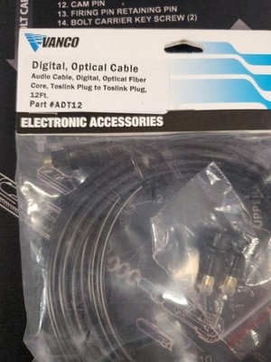 VANCO DIGITAL OPTICAL CABLE 12FT PART #ADT12