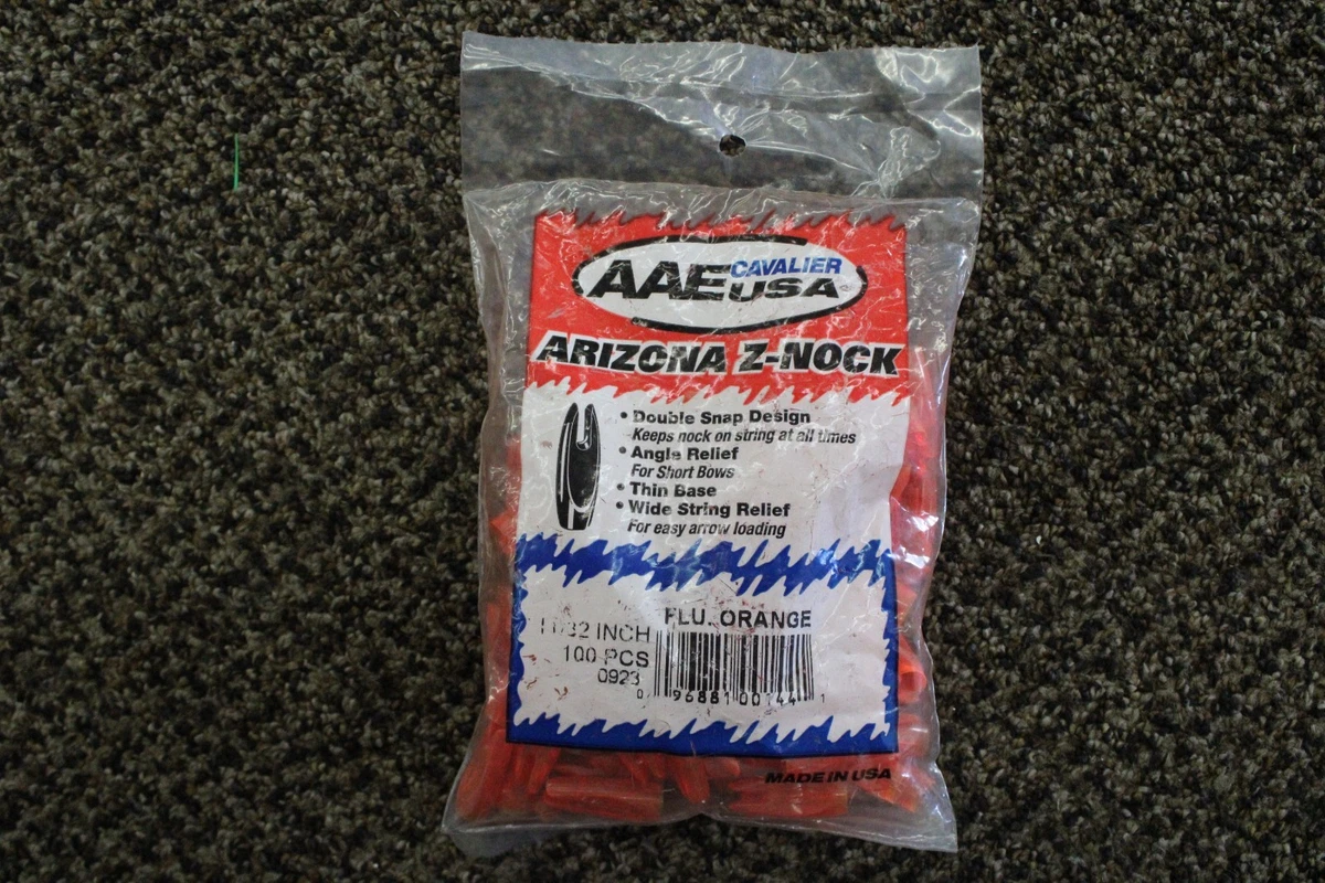 AAE Z Nocks - 11/32" Flu Orange- 100ct