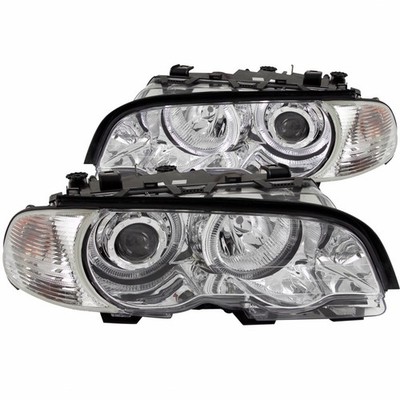 ANZO For BMW 330Ci 2001 2002 2003 2004 Projector Headlights w/ Halo Chrome