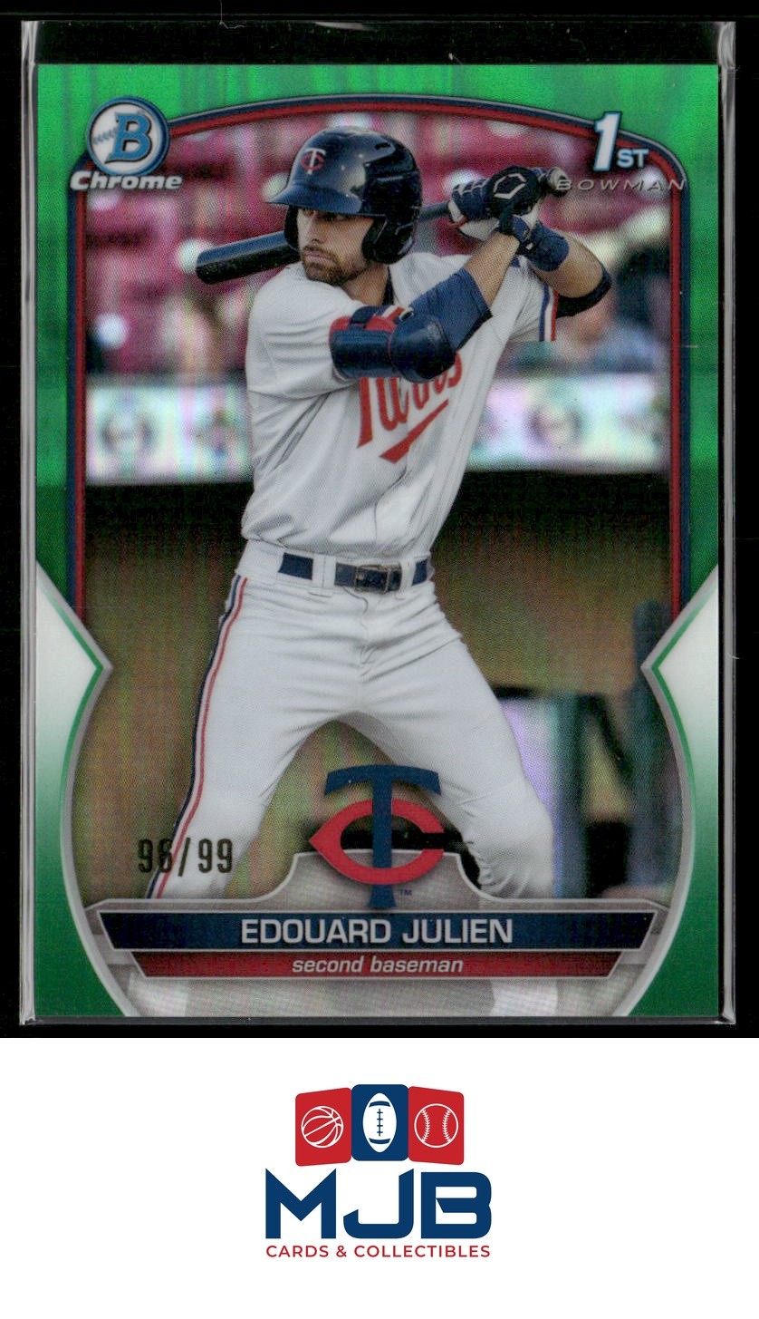 2023 Bowman Edouard Julien Chrome Prospects Green Refractors #/99 #BCP-82