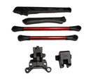 Arrma Kraton 6s BLX V6 Center Chassis Braces & Mounts Red Aluminum Bar / EXB 68 — photo 1
