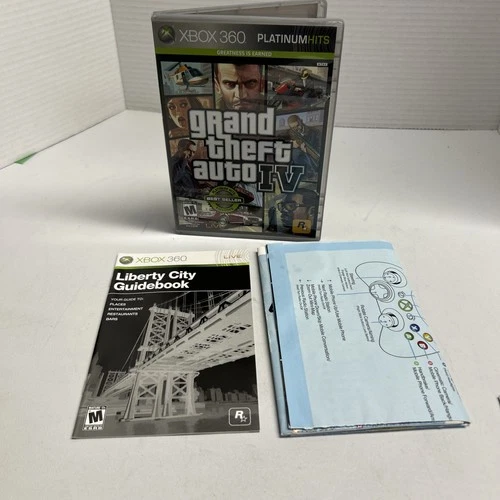 Grand Theft Auto IV (Microsoft Xbox 360, 2008) GTA4 CIB Complete w/ Map & Manual