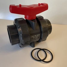 Full Port PVC Union Ball Valve 2" Inch (DN50) True Union Full Flow Ball Valve...