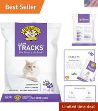 Clean Tracks 40 lb Clumping Cat Litter - Low Dust & Hypoallergenic Formula 0.92 per pound