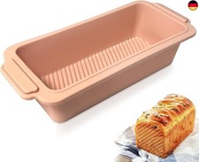 Brotbackform Silikon, 28x12x6.5cm Kastenform BPA-frei Backform Rechteckig