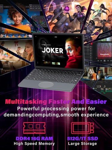 11" Convertible 2-in-1 Touchscreen Laptop, in tel N100,16GB RAM,1T SSD,FHD 19... - Picture 4 of 9