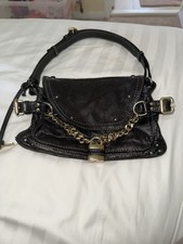 Iconic Chloe Bag with Padlock In Black Leather. Vintage Item.
