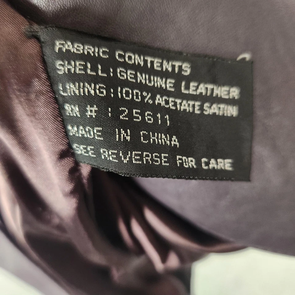 Vintage Avanti Leather Jacket Womens Small Genuine Leather Long Blazer Coat 80s - Image 4 of 4