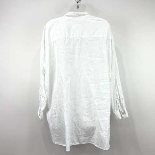 Frank Eileen Mackenzie Shirt Damen OS weiß 100% Leinen Beachy Coastal Lagenlook - Bild 10 von 16