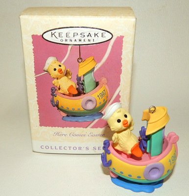 Hallmark Keepsake Ornament - Here Comes Easter Duck in Boat - MIB