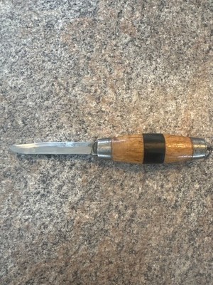 Antique A.B.P. Holmberg Eskilstun Barrel Folding Knife - Birch Handle-Sweden