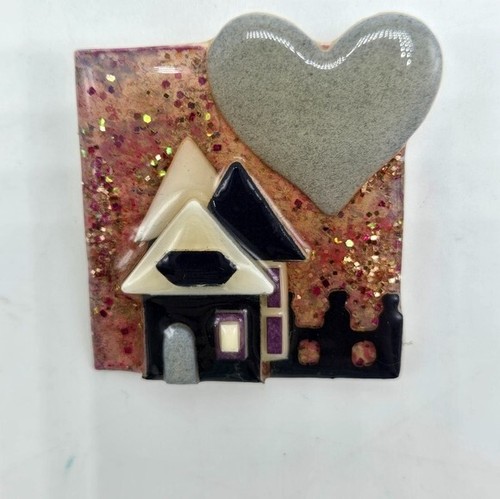Lot of 5 90's Book House Woman Pins By Lucinda Lapel Pin Resin Brooch Pinback - Picture 3 of 7