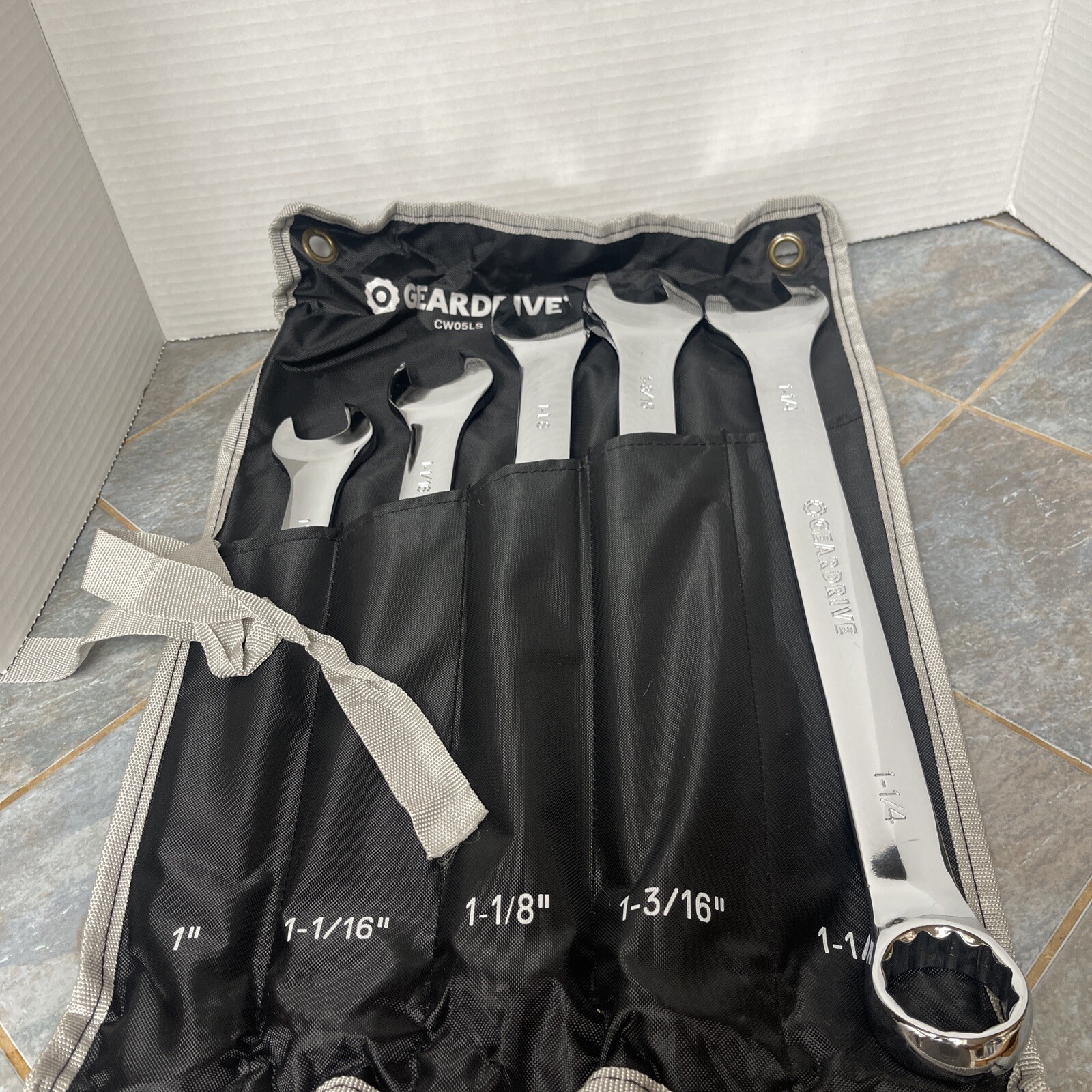 Geardrive 5-Piece Long Pattern Combination Wrench Set