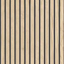 Image of Belgravia Wood Slats Wallpaper 3D Realistic Panel Natural - Standard or Vinyl