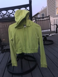 neon green crop top hoodie