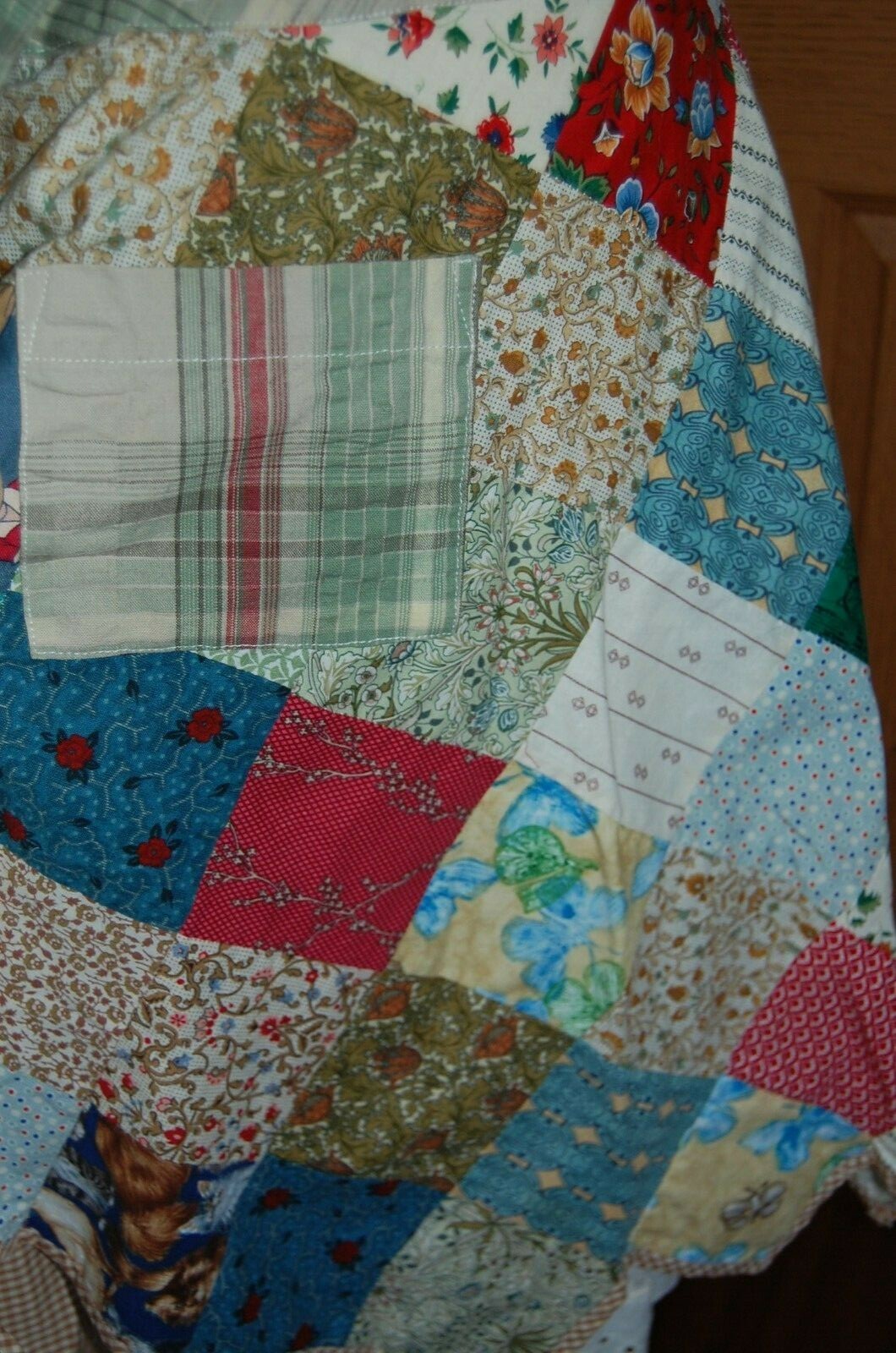 Rare Anthropologie Patchwork Apron Wrap Skirt M f… - image 10