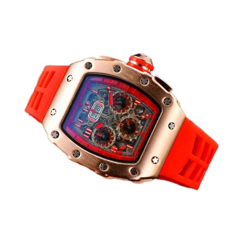 Brand-New Richard Technolo Multifunctional Six-Pin Tonneau Quartz Men's Watch - Picture 5 of 35