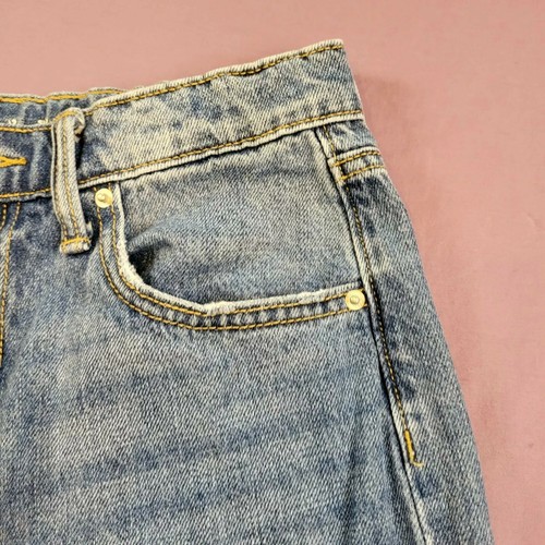 Old Navy Girls 12 Jeans Slouchy Straight Loose High Rise Medium Wash Denim 28x24 - Picture 6 of 12