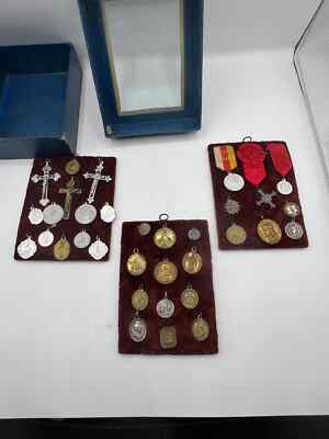 RELIGIOUS MEDAL LOT XVII XVIII XIX EME / OLD CATHOLIC MEDAL 
