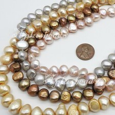 16in. Freshwater Pearl potato beads 9-10mm assorted colors SALE
