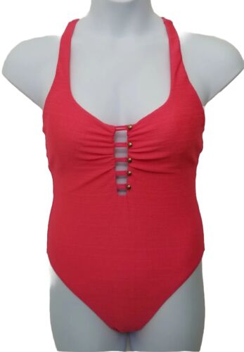 Bundle Lot Nanette Lepore Size 10 Raffia Mermaid One Piece Swimsuit & 1 Coverup - Picture 4 of 21