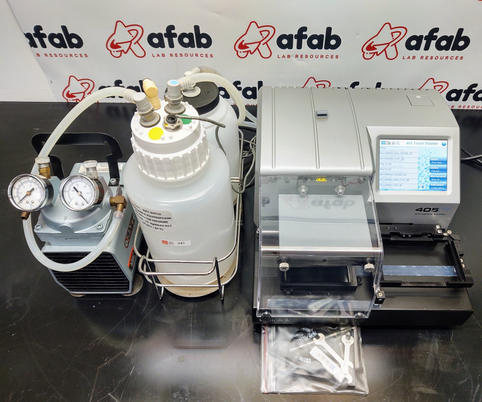 BioTek 405 TS Microplate Washer 405TSRS w/ BioStack Stacker for sale