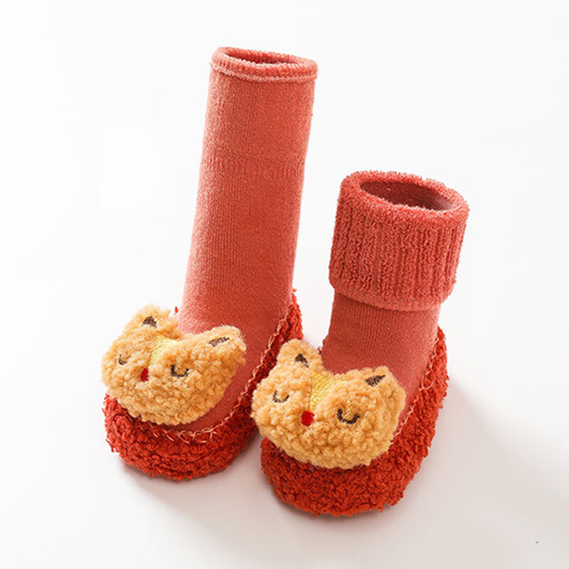 SAOLA Calzini scarpe da passeggio in pelliccia di cotone calda bambina bambini neonati suola morbida Regno Unito