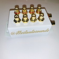 rca distribution block 1-4 rca splitter In White